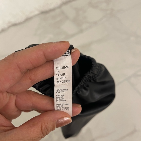 12 Month Black Pleather Leggings - Picture 4 of 4